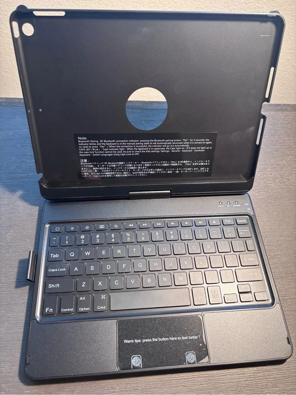 NEW CC Store Wireless Touchpad Keyboard Case for iPad Black Bluetooth Slim CM-01